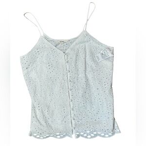 New With Tags—Rocks & Indigo—White Eyelet Blouse—Size Large